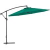 Global Industrial Cantilever Umbrella w/ Crank, Tilt & Cross Brace, Olefin Fabric, 10'W, Green 436972GN